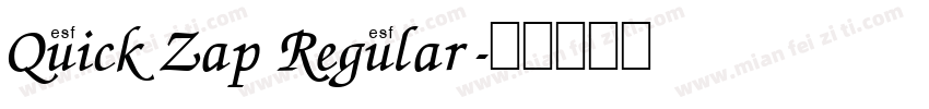 Quick Zap Regular字体转换